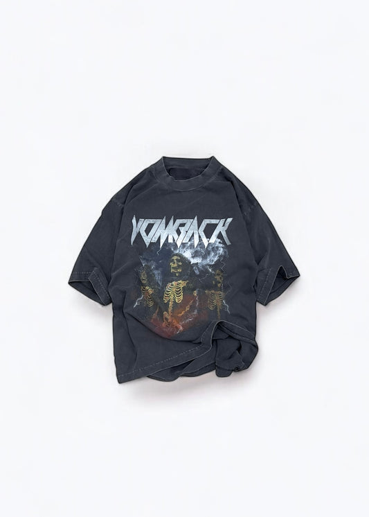 T-Shirt Skull Acid Wash Oversize