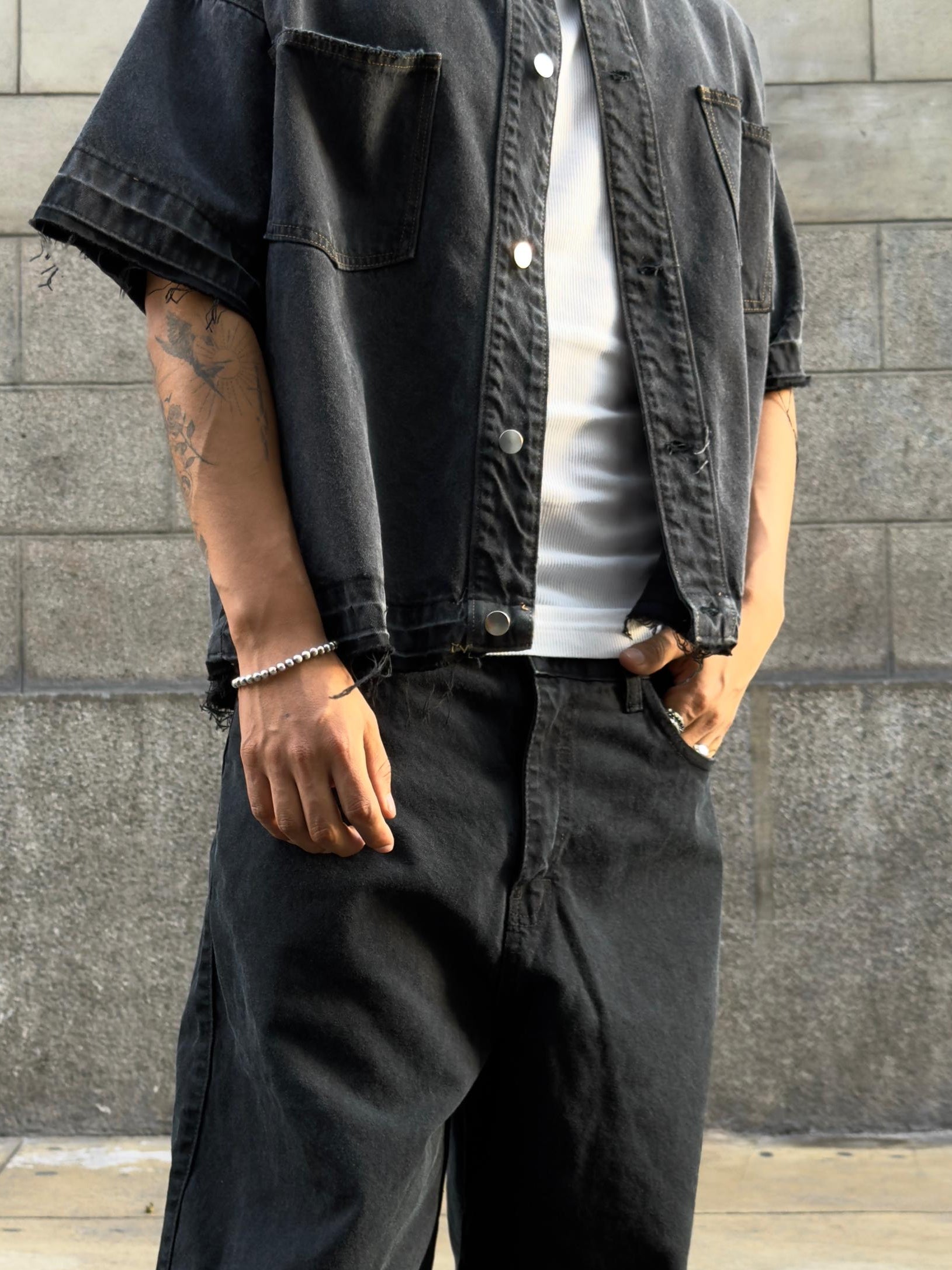 Shirt Denim Destroyed