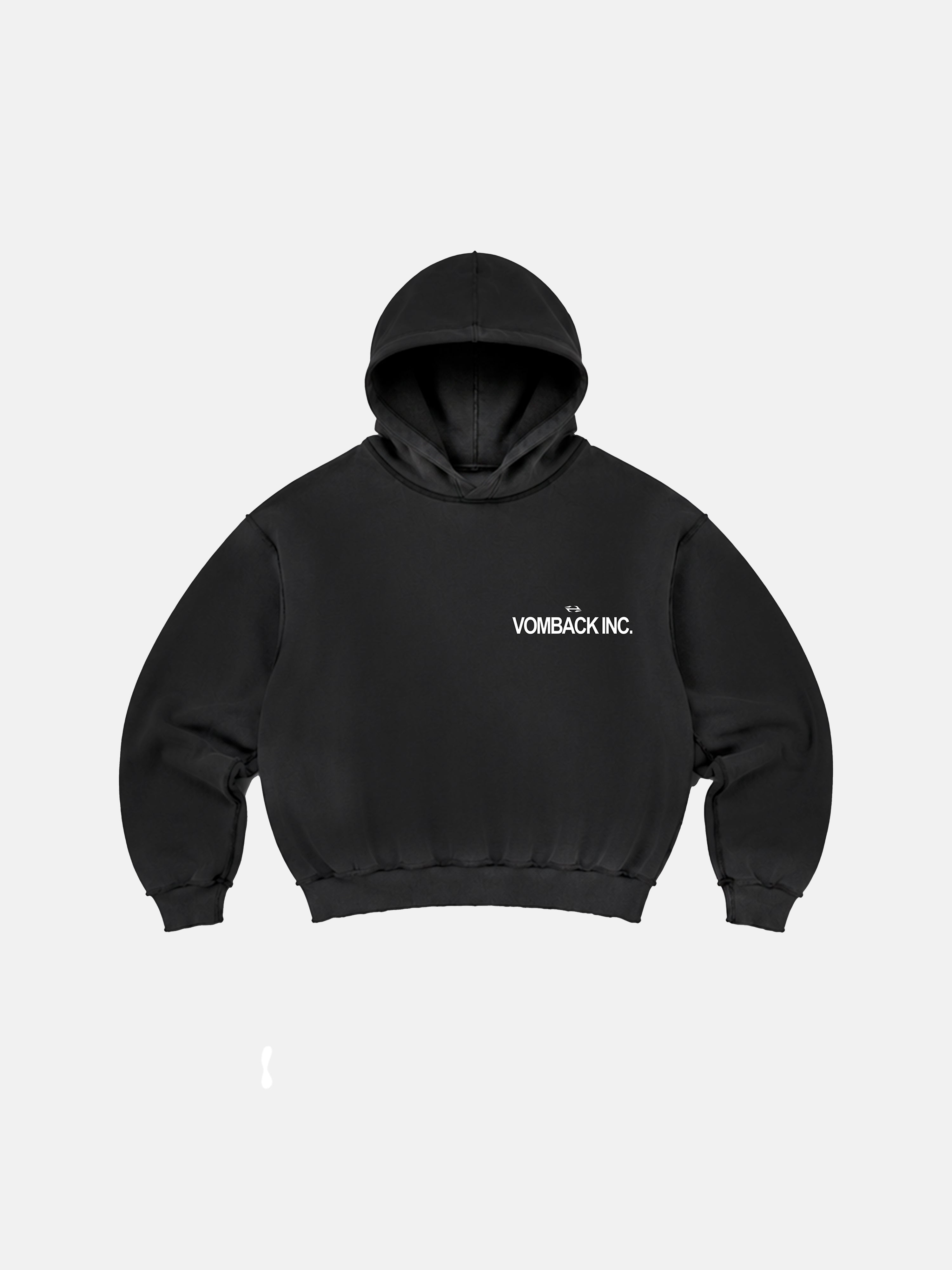 Hoodie Greek No God Reversible Black Wash