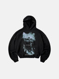 Hoodie Greek No God Reversible Black Wash