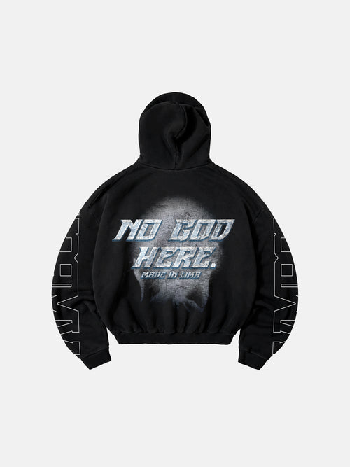 Hoodie Orion Hole Black Wash