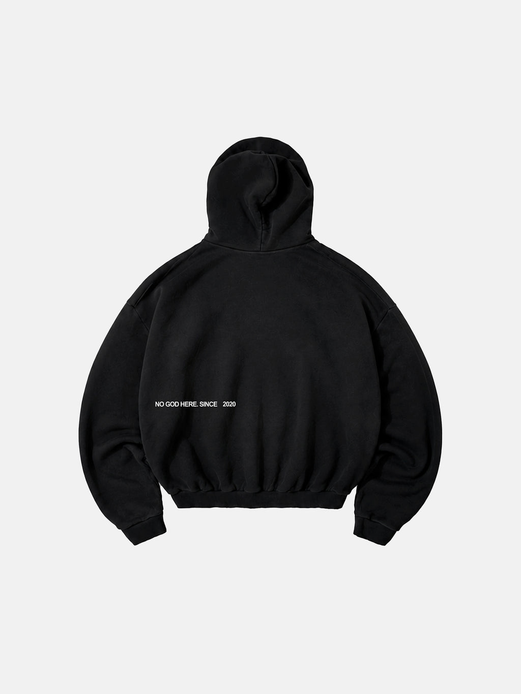 Hoodie Greek No God Reversible Black Wash