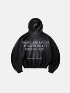 Hoodie Skull Chrome Wash