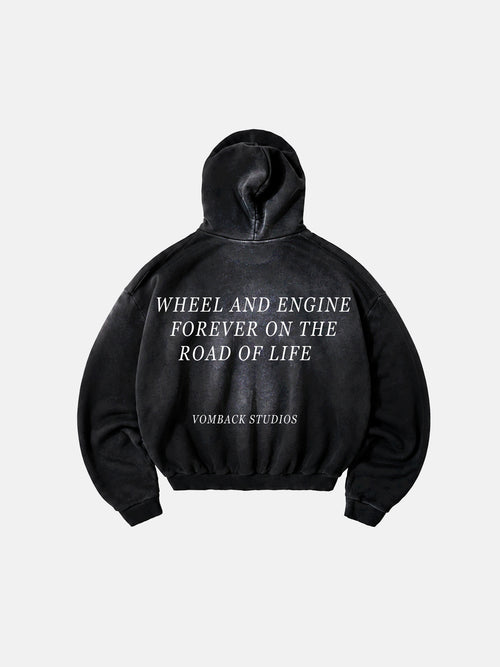 Hoodie Skull Chrome Wash