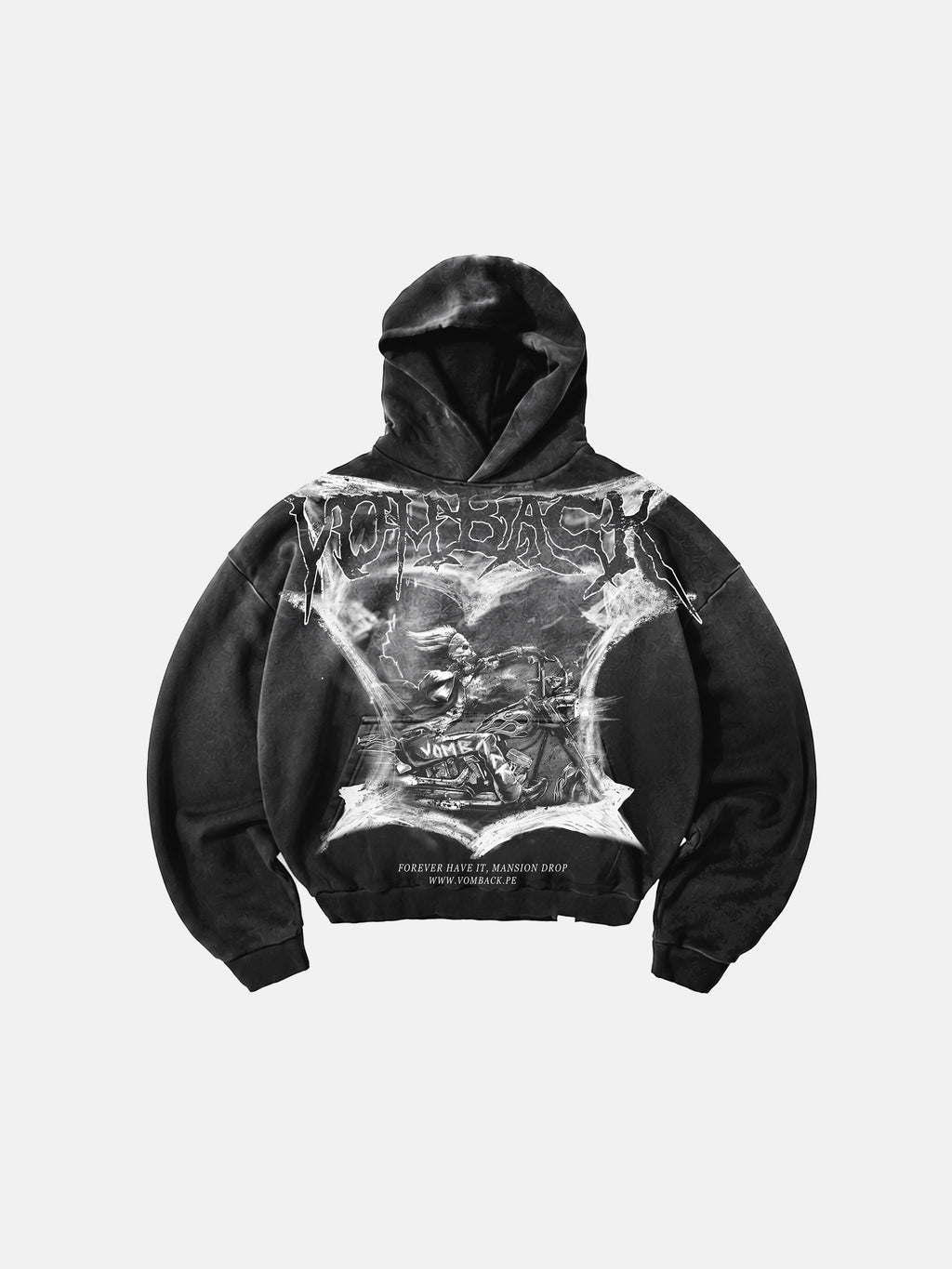 Hoodie Skull Chrome Wash