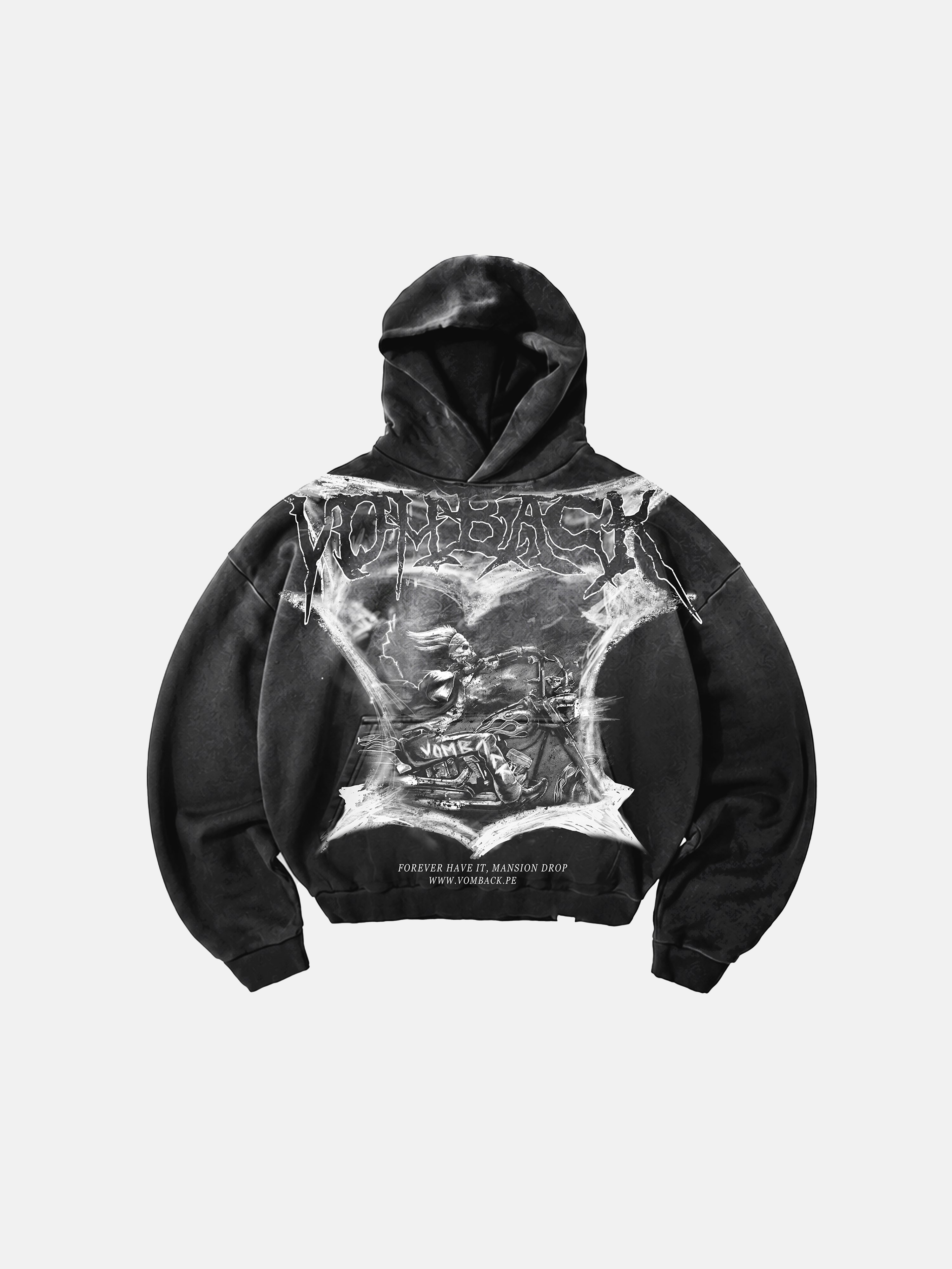 Hoodie Skull Chrome Wash