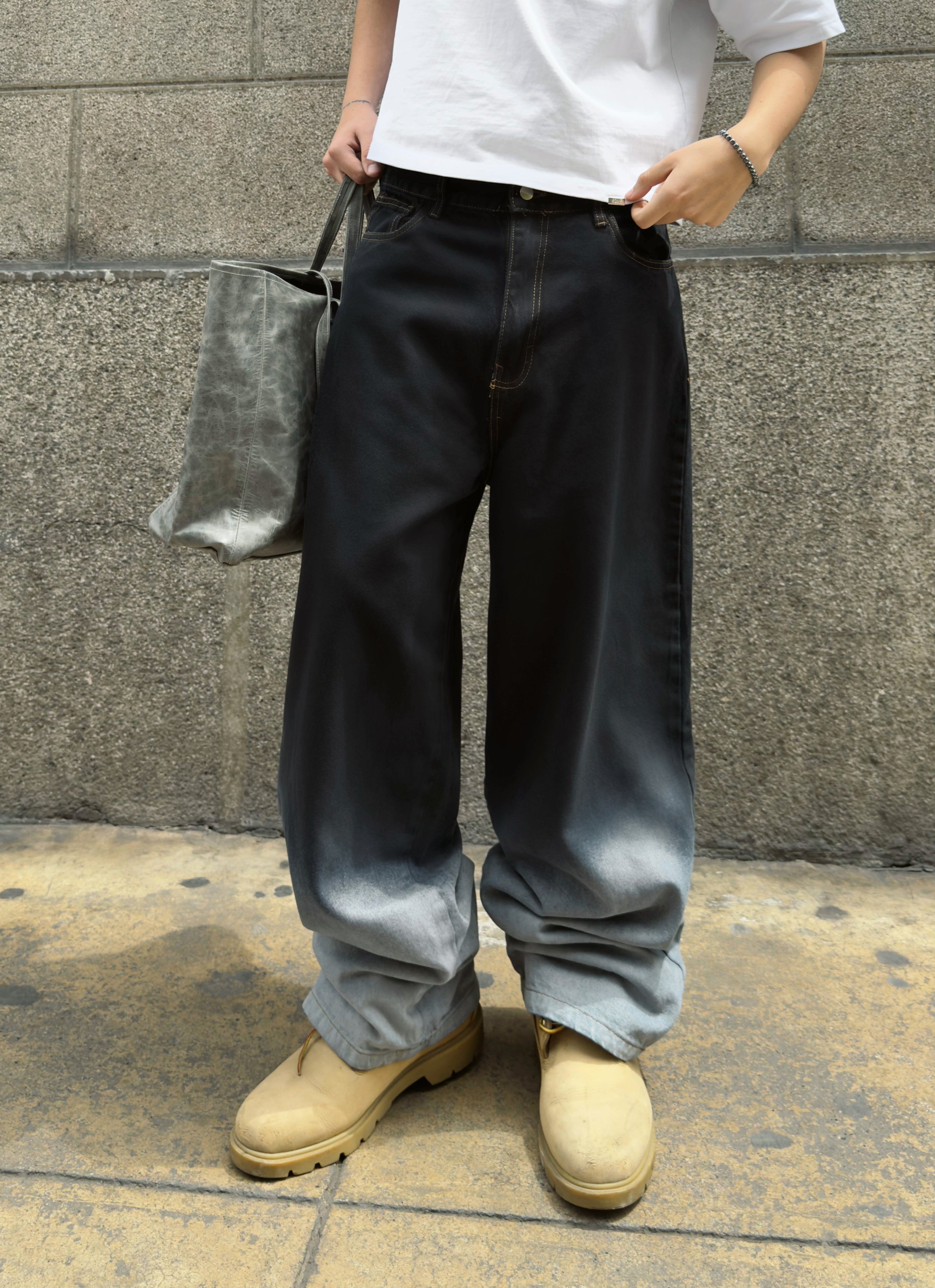 Wash Baggy Pant Cracked