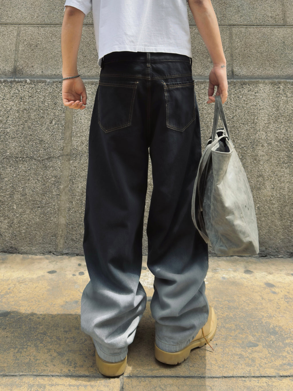 Wash Baggy Pant Cracked